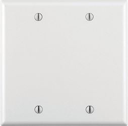 Leviton  2 gang White  Thermoset Plastic  Blank  Wall Plate Cover  1 pk 
