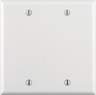 Leviton 2 gang White Thermoset Plastic Blank Wall Plate Cover 1 pk 