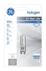 GE  Edison  Halogen Light Bulb  40 watts 480 lumens Specialty  T4  G9  Clear  1 pk 