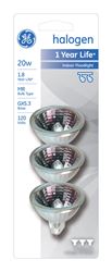 GE  Edison  Halogen Light Bulb  20 watts 290 lumens Spotlight  MR16  GX5.3 (2-Pin)  White  3 pk 