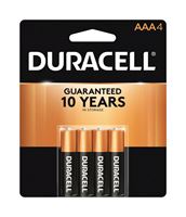 Duracell  Coppertop  AAA  Alkaline  Batteries  1.5 volts 4 pk 