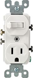 Leviton  1  15 amps White  Combination  Combination  1  Switch and Receptacle 