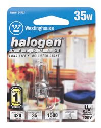 Westinghouse Halogen Light Bulb 35 watts 380 lumens JC T4 GY8 White 1 pk 