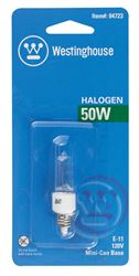 Westinghouse Halogen Light Bulb 50 watts 600 lumens Single-Ended T4 Miniature Candelabra Base (E 