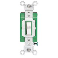 Leviton Industrial  30 amps 120/277 volts Double Pole  Toggle  Switch  White 