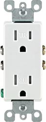 Leviton  Decora  Electrical Receptacle  15 amps 5-15R  125 volts White 