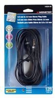 Monster  Just Hook It Up  12 ft. L Stereo Plug Cable  Stereo cable 