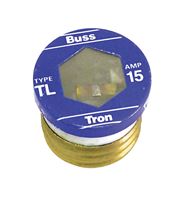 Bussmann  Time Delay Plug Fuse  15 amps 125 volts 3 pk For Small Motor And Inductive Load Circuits 