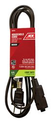 Ace  Indoor  Extension Cord  16/2 SPT-2  6 ft. L Brown 