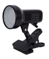 Living Accents  5 in. H Adjustable Black  Black  Mini Clip-On Lamp 