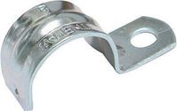 Gampak  1-1/4 in. Stamped Steel and Zinc Plated  One Hole Strap  1 pk 