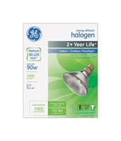 GE  Halogen Light Bulb  90 watts 1900 lumens Floodlight  PAR38  Medium Base (E26)  White  1 pk 