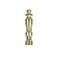 Jandorf Spindle Finial Brass 2 in. L x 2 in. H 1 pk 