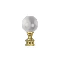Jandorf Glass Ball Finial Brass 1-7/8 in. H 1 pk 