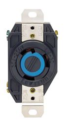 Leviton  V-O-Max  Electrical Receptacle  30 amps L6-30R  125 volts Black 