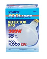 Satco  Pool Lamp  Incandescent Light Bulb  300 watts 2960 lumens Floodlight  BR40  Medium Base (E26) 