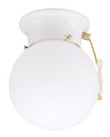 Westinghouse  White  Ceiling Fixture  7-1/4 in. H x 6 in. W 
