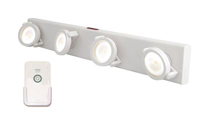 Rite Lite  Battery  4 LED  Under Cabinet Light Strip  White  70 lumens 