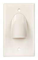 Monster Cable  Just Hook It Up  1 gang White  Plastic  Cable/Telco  Home Theater Wall Plate  1 pk 