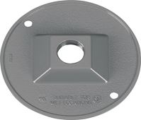 Sigma Round Die cast Aluminum 1 gang Electrical Cover For Light Fixtures Gray 