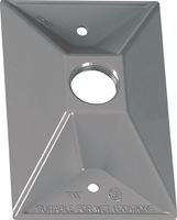 Sigma Rectangle Die cast Aluminum 1 gang Electrical Cover For Light Fixtures Gray 