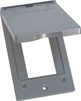 Sigma Rectangle Aluminum 1 gang Electrical Cover For 1 GFCI Receptacle Gray 