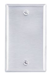 Leviton  1 gang Silver  Stainless Steel  Blank  Wall Plate  1 pk 