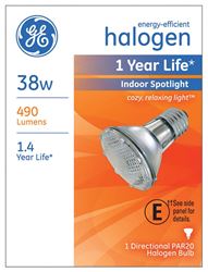 GE  Halogen Light Bulb  38 watts 490 lumens Spotlight  PAR20  Medium Base (E26)  White  1 pk 