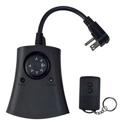 Woods  Outdoor  3 Outlet Photocell Timer  8.3 amps 120 volts Black 