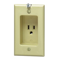 Leviton  Electrical Receptacle  15 amps 5-15R  125 volts Ivory 
