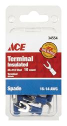 Ace  Industrial  Spade Terminal  Vinyl  Blue  10 