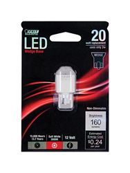 FEIT Electric  LED Bulb  2 watts 160 lumens 3000 K Wedge  Soft White  20 watts equivalency 