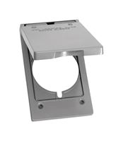 Sigma Rectangle Aluminum 1 gang Electrical Cover For 1 Receptacle Gray 