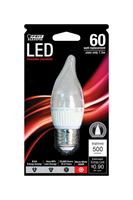 FEIT Electric  LED Bulb  7.5 watts 500 lumens 3000 K Medium Base (E26)  Flame Tip  Warm White  60 wa 
