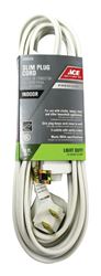 Ace  Indoor  Extension Cord  12 ft. L White 