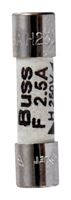 Jandorf  Fast Acting Ceramic Fuse  2.5 amps 250 volts 5 mm Dia. x 20 mm L 2 pk For Max protection 