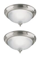 Westinghouse  Brushed Nickel  Ceiling Fixture  5-7/8 in. H x 11 in. W 