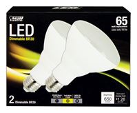 FEIT Electric  LED Bulb  10.5 watts 650 lumens 2700 K Medium Base (E26)  BR30  Soft White  65 watts 