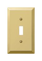 Amerelle  1 gang Polished Brass  Stamped Steel  Toggle  Wall Plate  1 pk 