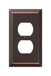 Amerelle  1 gang Aged Bronze  Stamped Steel  Duplex Outlet  Wall Plate  1 pk 