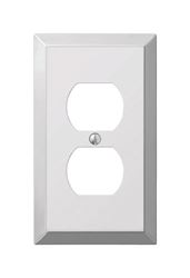 Amerelle  1 gang Polished Chrome  Stamped Steel  Duplex Outlet  Wall Plate  1 pk 