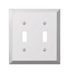 Amerelle  2 gang Polished Chrome  Stamped Steel  Toggle  Wall Plate  1 pk 