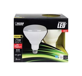 FEIT Electric  LED Bulb  15 watts 850 lumens 2700 K Medium Base (E26)  BR40  Soft White  75 watts eq 