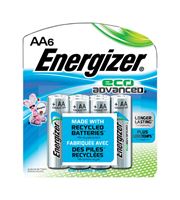 Energizer  Eco Advanced  AA  Alkaline  Batteries  1.5 volts 6 pk 