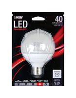 FEIT Electric  LED Bulb  8 watts 510 lumens 3000 K Medium Base (E26)  G25  Warm White  40 watts equi 
