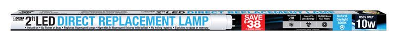 FEIT Electric  Plug and Play  2 ft. LED Light Bulb  10 watts 750 lumens 5000 K G13  Linear  Daylight 
