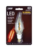 FEIT Electric  Vintage Style  LED Bulb  2.5 watts 210 lumens 2200 K E12  Flame Tip  Soft White  40 w 
