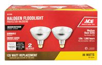 Ace  Halogen Light Bulb  86 watts 1690 lumens Floodlight  PAR38  Medium Base (E26)  Bright White  2 
