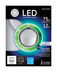GE  LED Bulb  12 watts 850 lumens 2700 K Medium Base (E26)  PAR30  Soft White  75 watts equivalency 