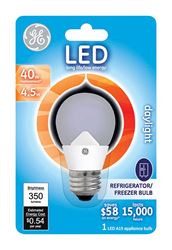 GE  LED Refrigerator/Freezer Bulb  4.5 watts 350 lumens 5000 K Medium (E26)  A15  Daylight  40 watts 
